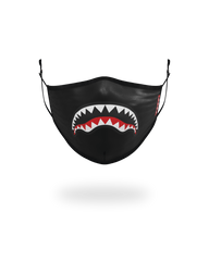 ADULT SHARK LOGO (BLACK) FORM-FITTING FACE MASK