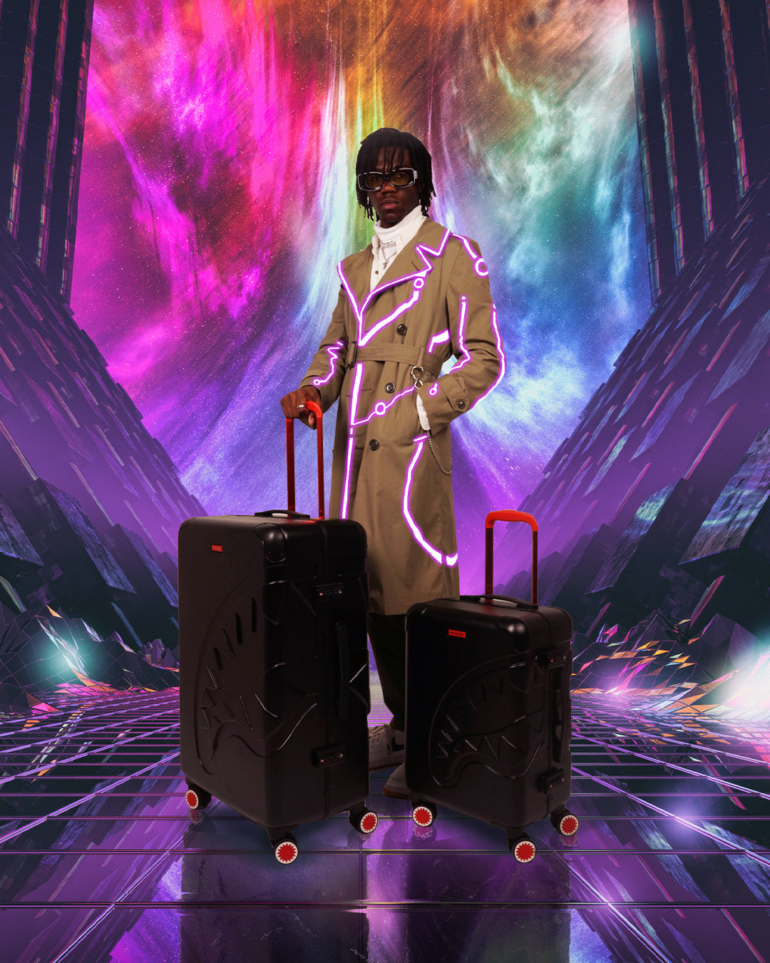 SHARKITECTURE MOLDED 29” FULL-SIZE LUGGAGE