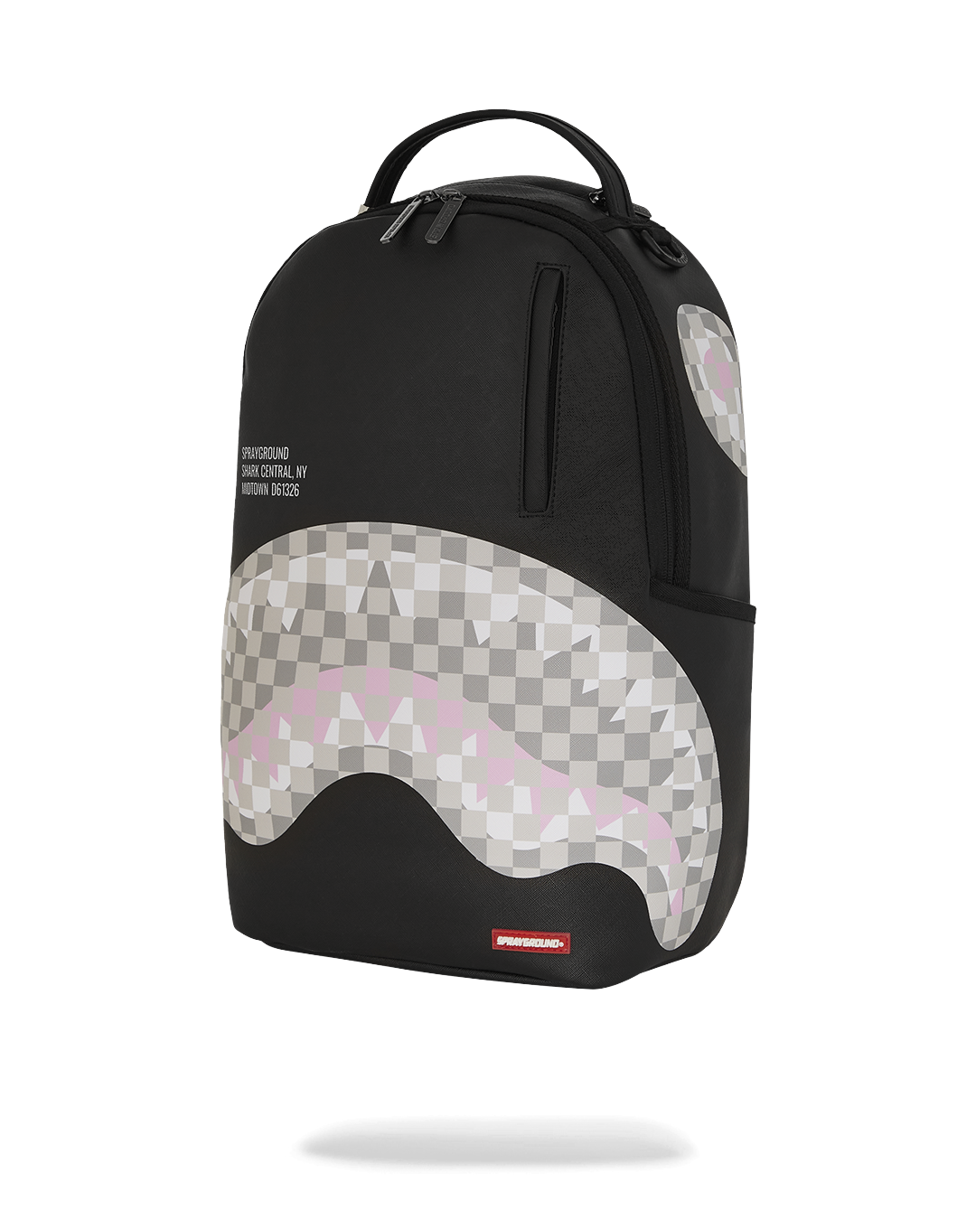 SHARK CENTRAL CREAM BLACK CHECK BACKPACK