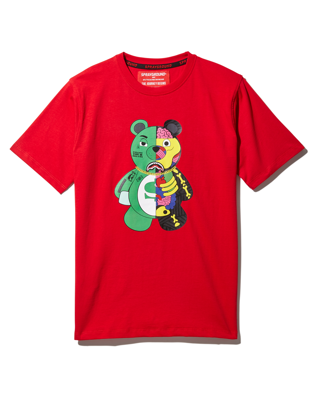 YOUTH ANATOMY BEAR T-SHIRT RED