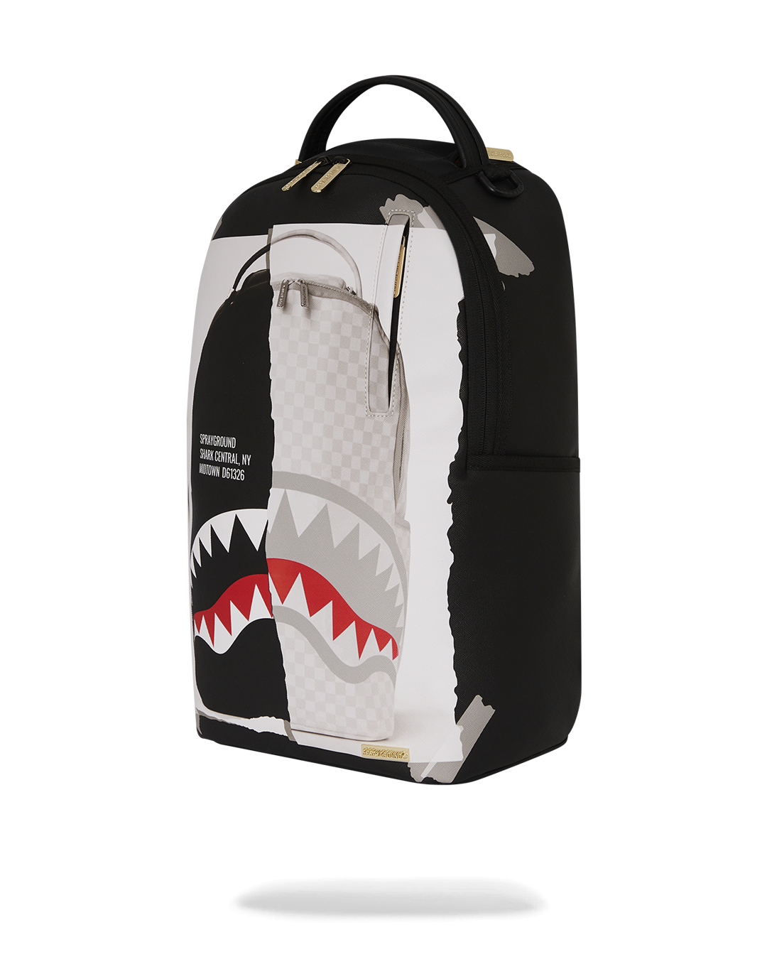 BAG ON BAG OPTICAL ILLUSION SHARKS IN PARIS BACKPACK