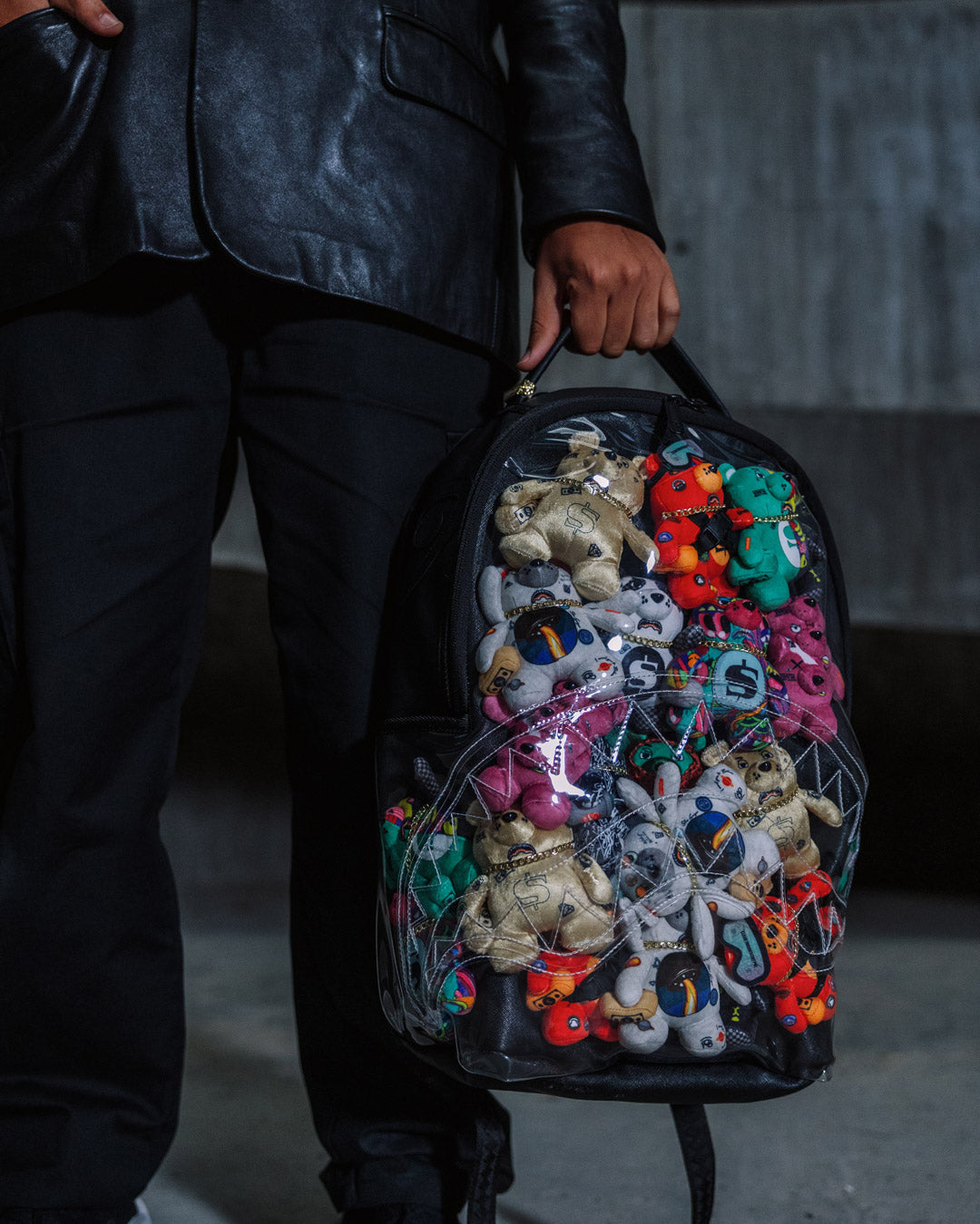 LEGIT BEARS STUFFED IN THIS BAG BACKPACK